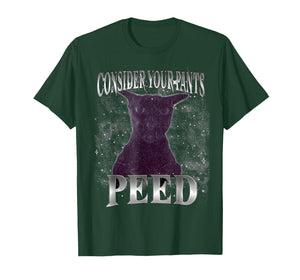 Funny Humor Consider Your Pants Peed Silly Cat Meme Saying T-Shirt