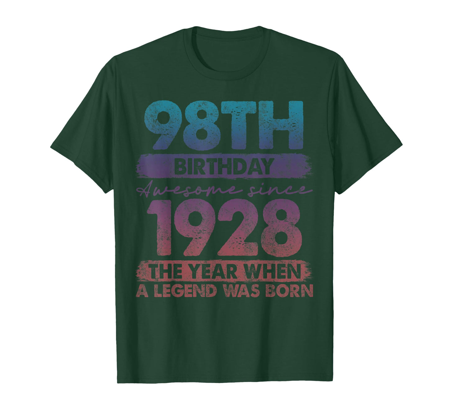 98 Year Old Gifts Vintage 1928 Limited Edition 98th Birthday T-Shirt