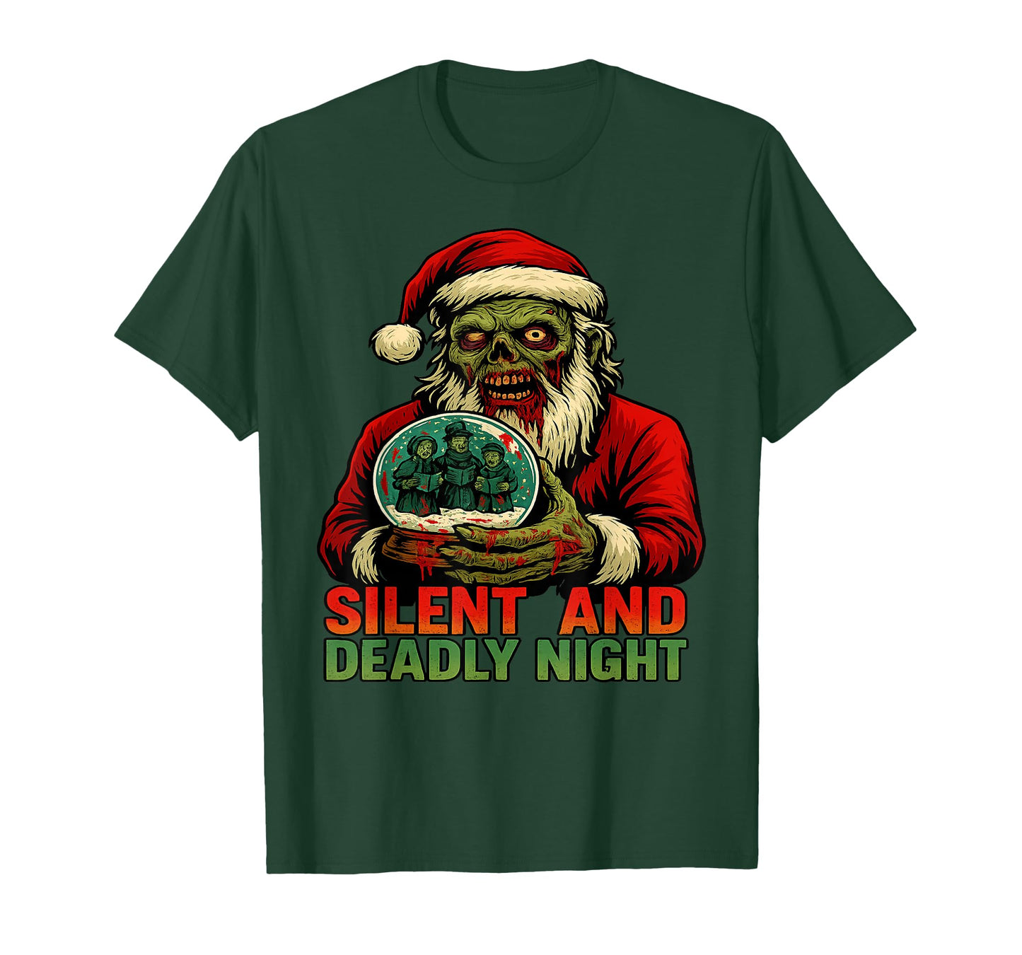 Zombie Santa Claus Dark Silent Deadly Night Christmas T-Shirt