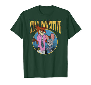 Disney Zootopia 2 Stay Pawsitive Distressed Portrait T-Shirt