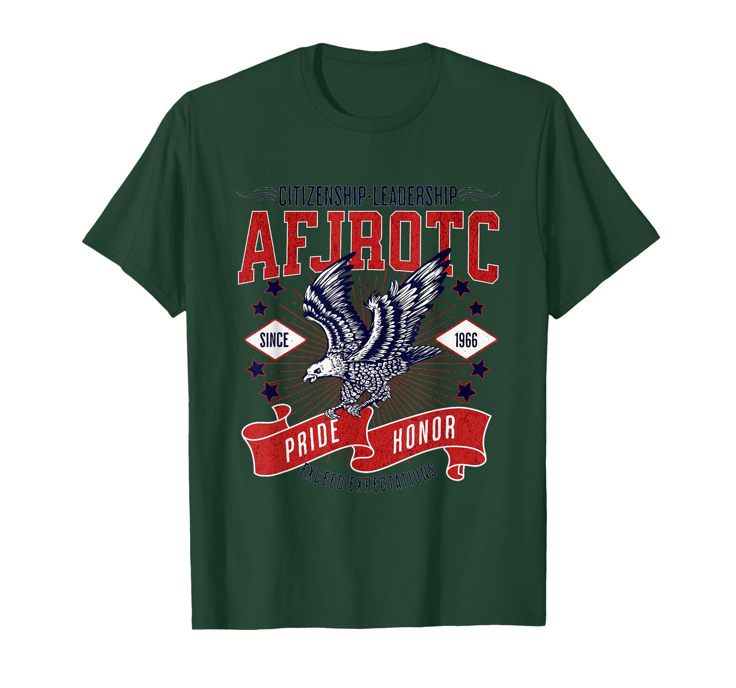 Patriotic AFJROTC Exceed Expectations USA Junior ROTC Cadet T-Shirt
