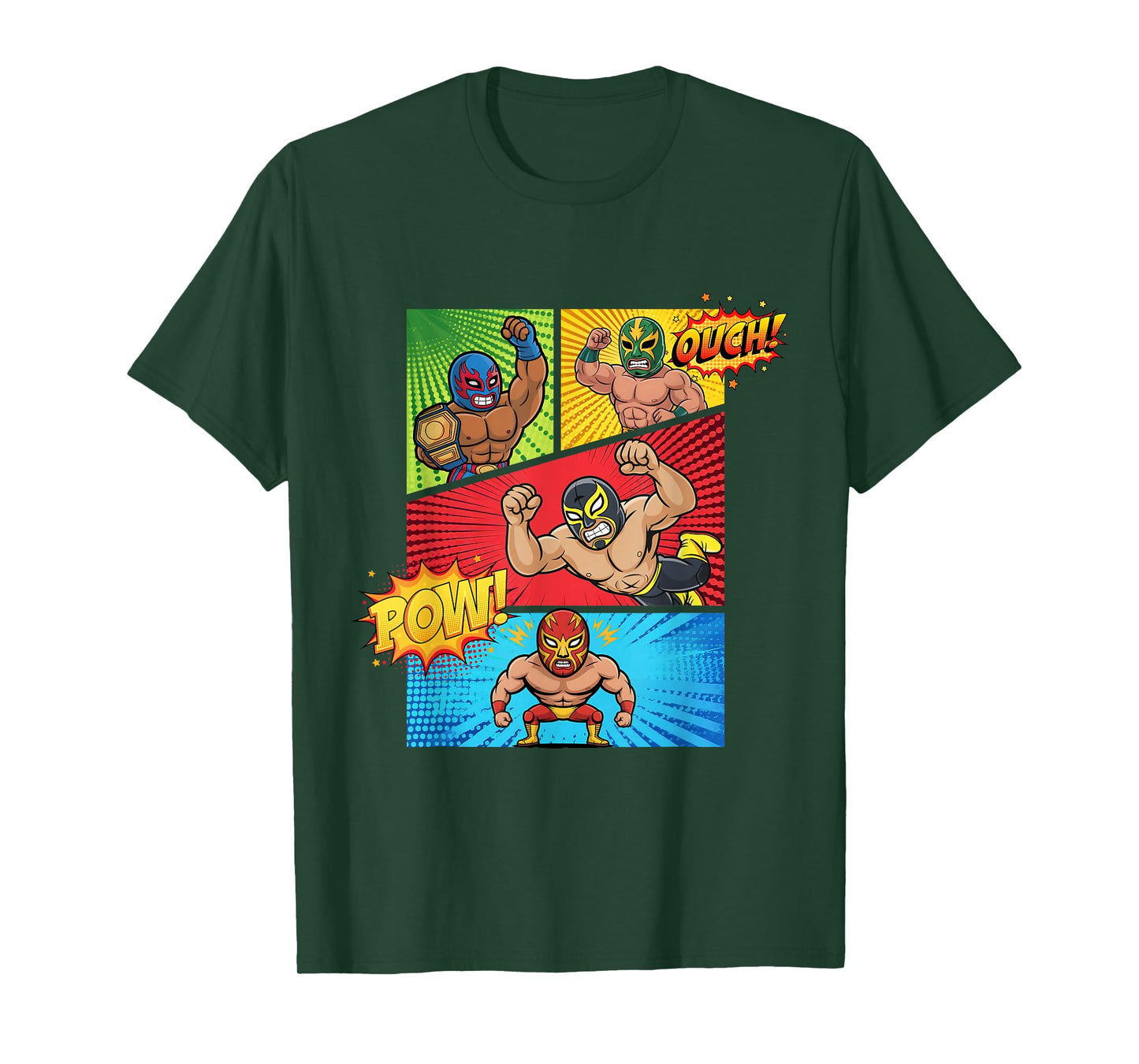 Lucha Libre Comic Book Mexican Wrestling Cartoon Wrestler T-Shirt