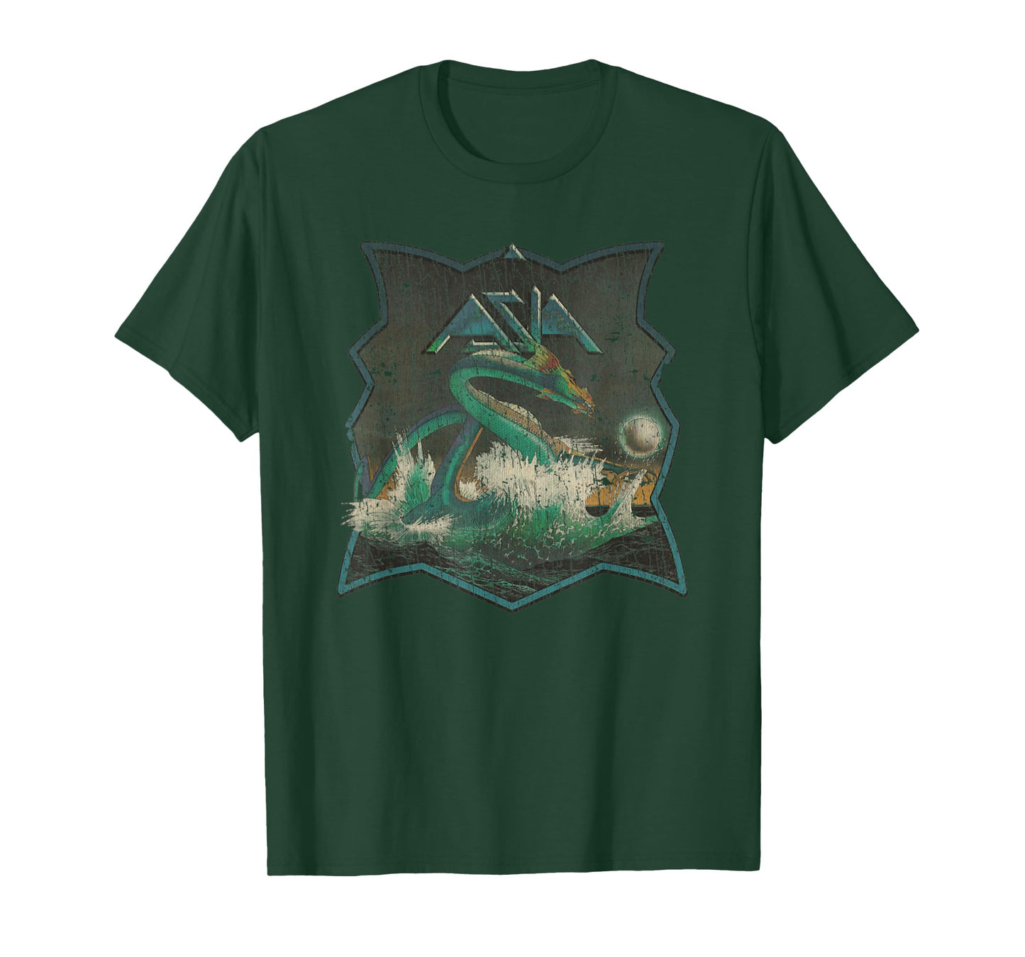 Vintage Asia Dragon Water 80s Music Retro Rock 1982 T-Shirt