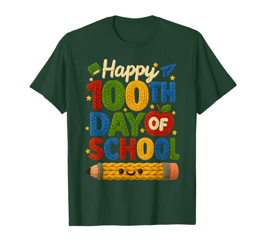 Happy 100th Day of School 100 Days of School Teacher Student T-Shirt