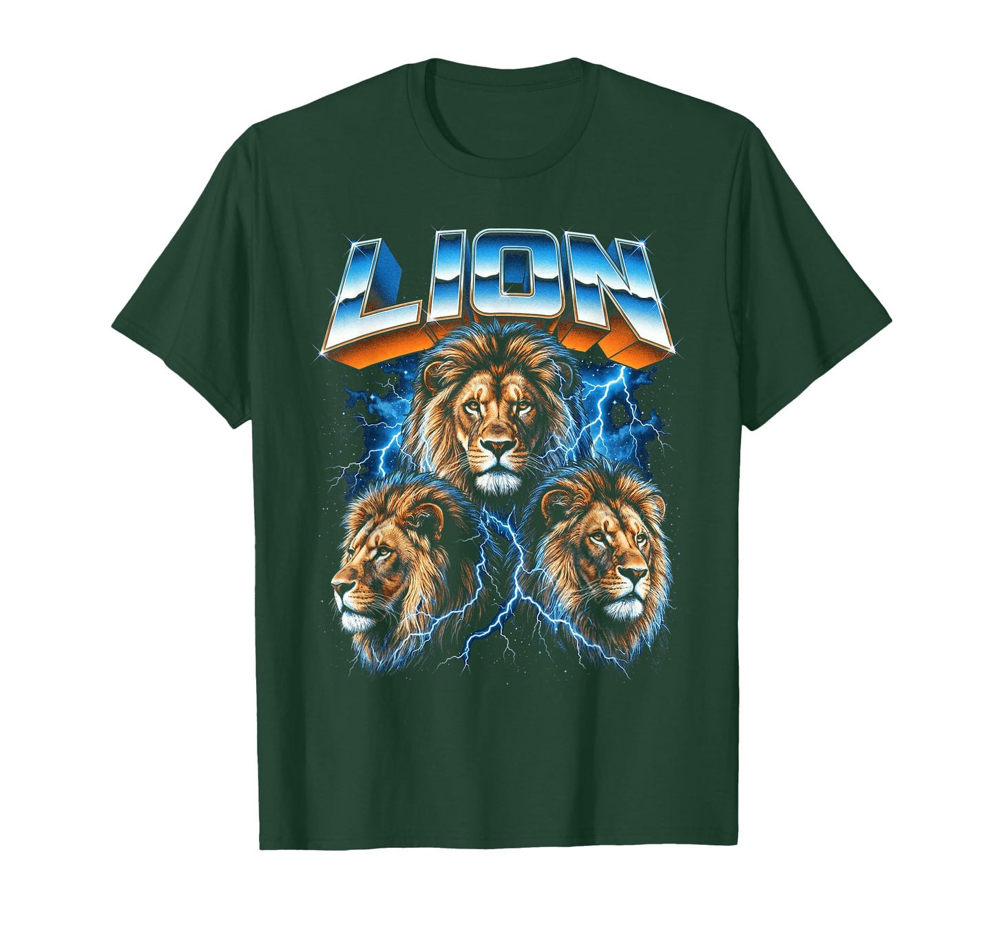 Lion Vintage 80s Retro Funny Africa Lion 90's Men Women T-Shirt
