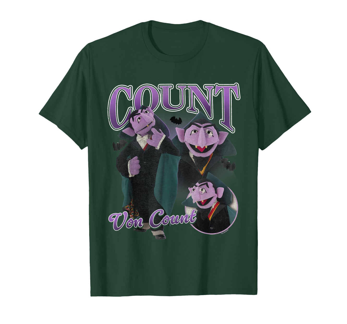 Sesame Street Count Von Count Bootleg Style T-Shirt