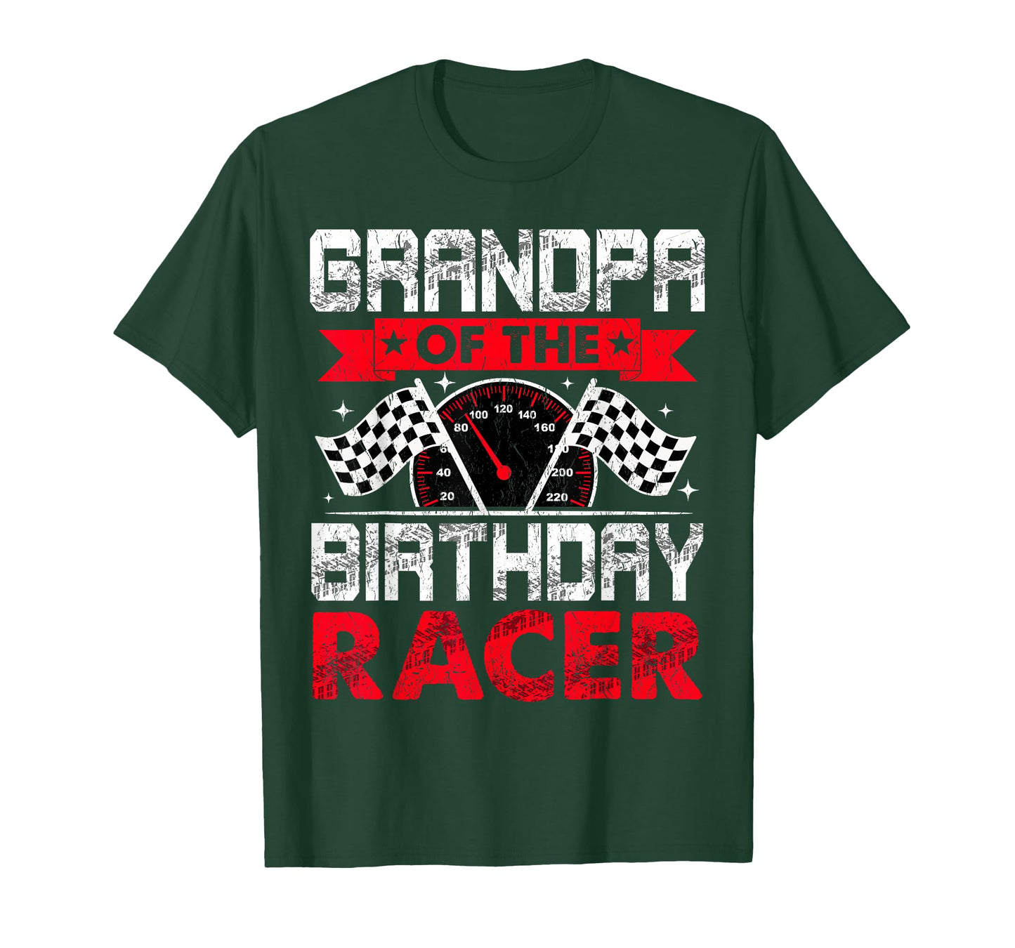 Grandpa of The Birthday Racer Bday Racing Car Family T-Shirt