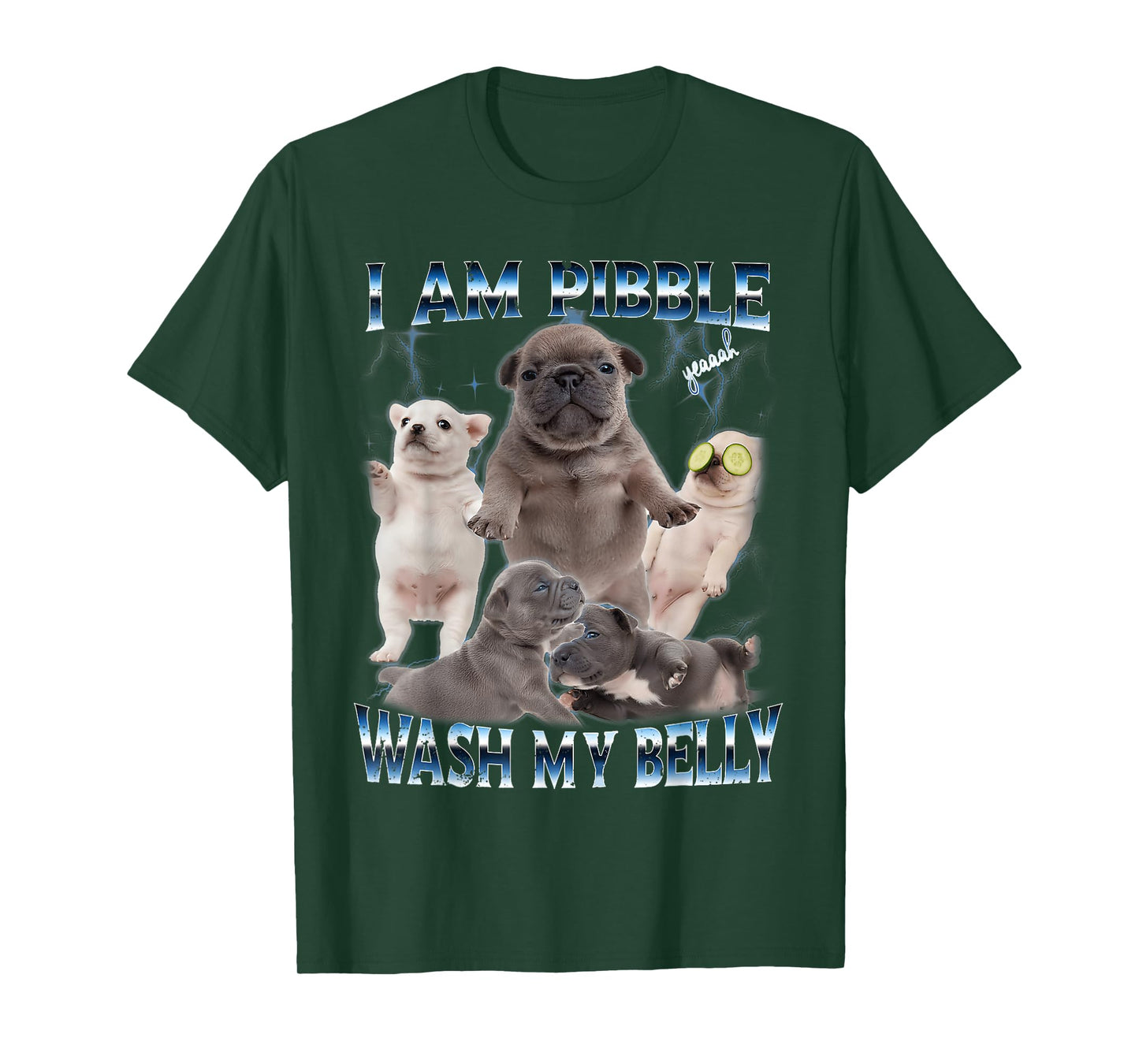 I Am Pibble Wash My Belly Funny Dog Clean My Belly Meme T-Shirt