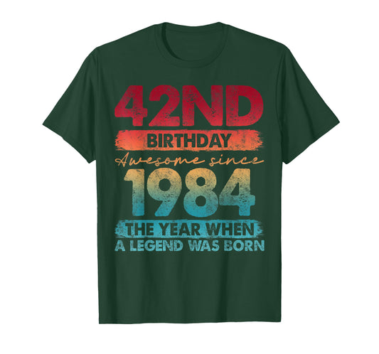 42 Year Old Gifts Vintage 1984 Limited Edition 42nd Birthday T-Shirt