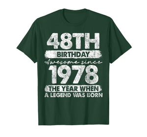 48 Year Old Gifts Vintage 1978 Limited Edition 48th Birthday T-Shirt