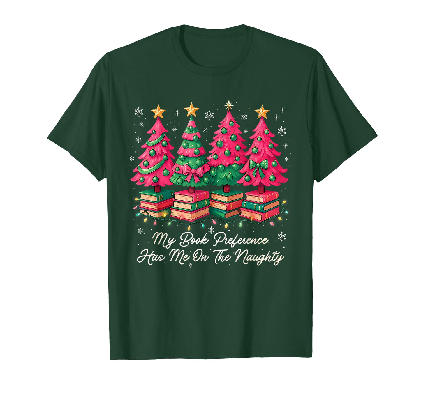 My Book Preference Has Me On The Naughty List Christmas T-Shirt