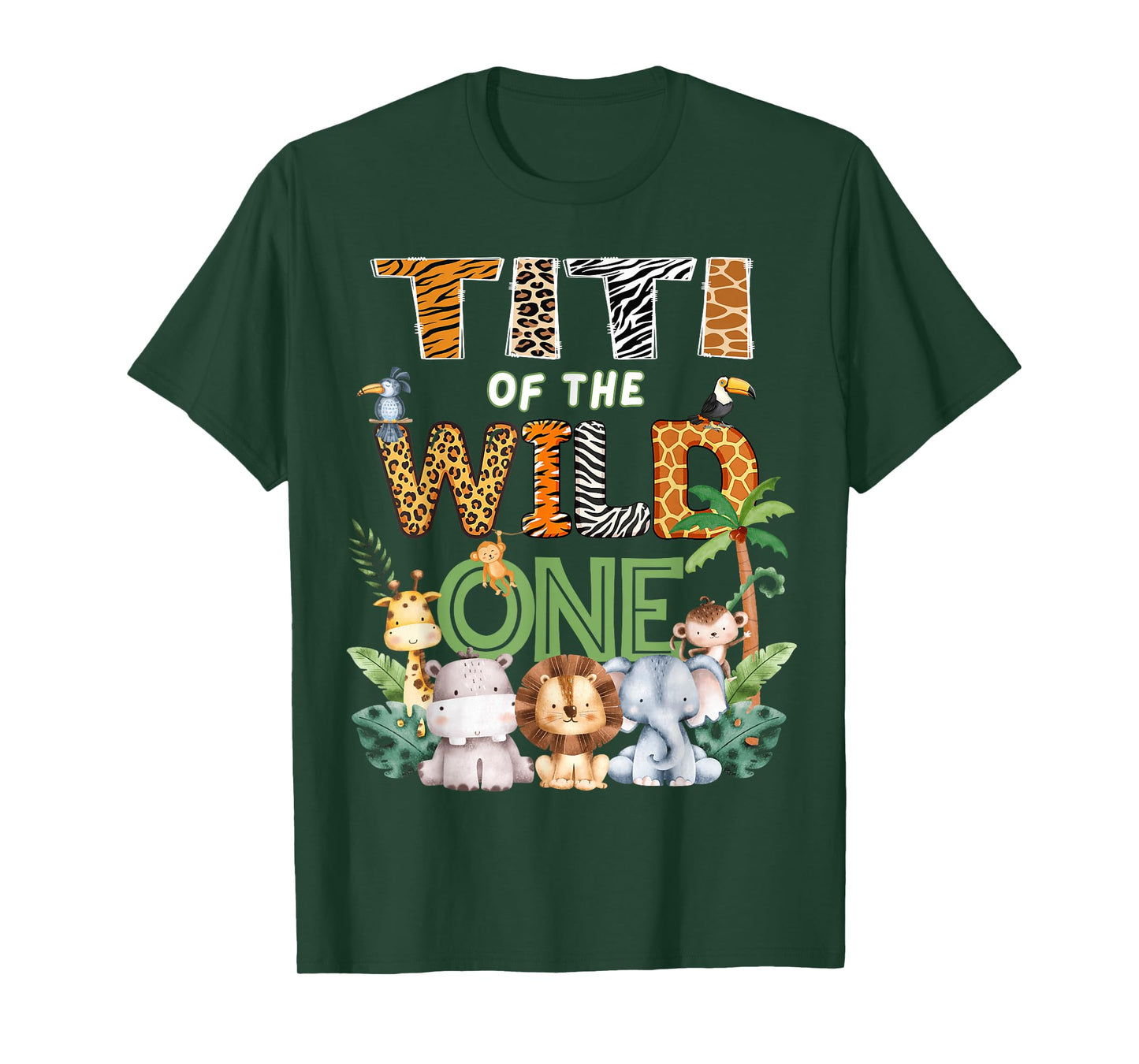 Titi of The Wild One Safari 1St Birthday Kids T-Shirt