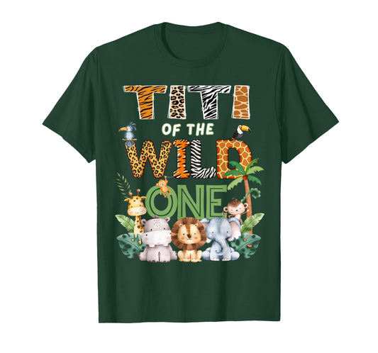 Titi of The Wild One Safari 1St Birthday Kids T-Shirt