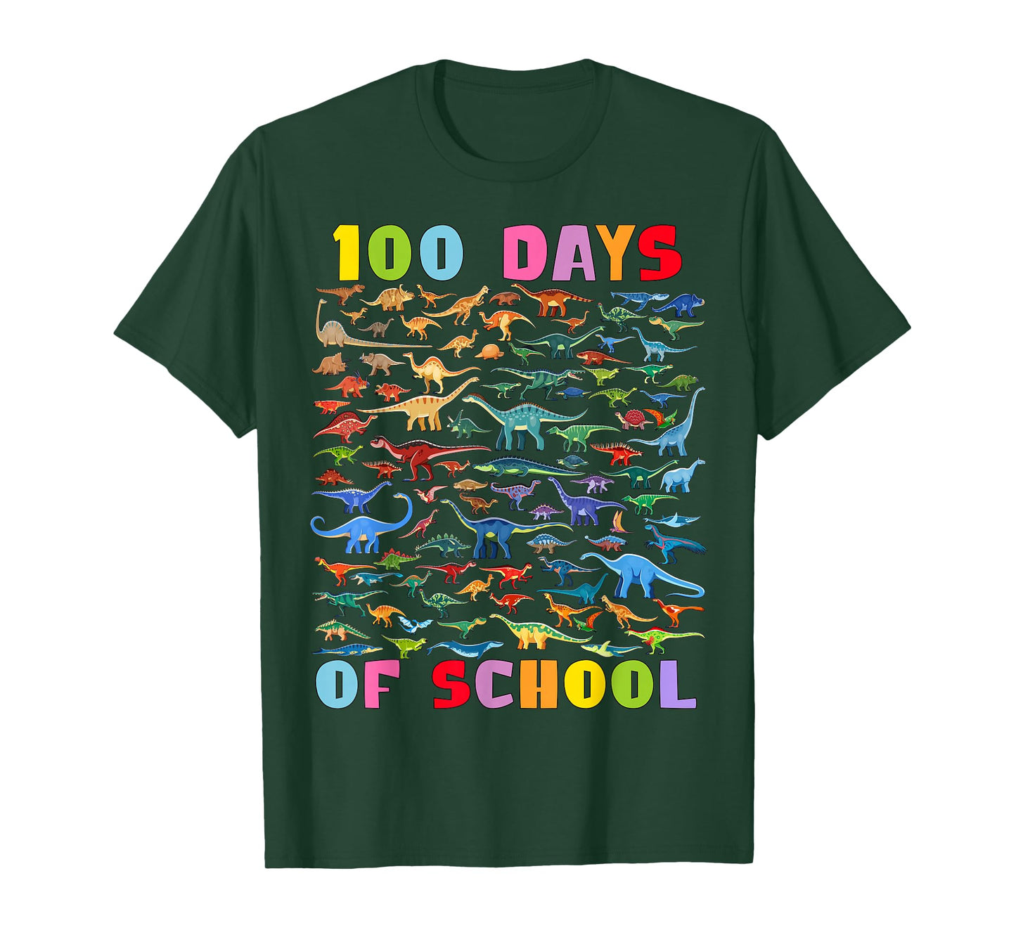 100 Days of School Dinosaurs Teacher Kids T-Shirt