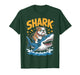 English Bulldog Riding Shark Space Galaxy Jawsome T-Shirt