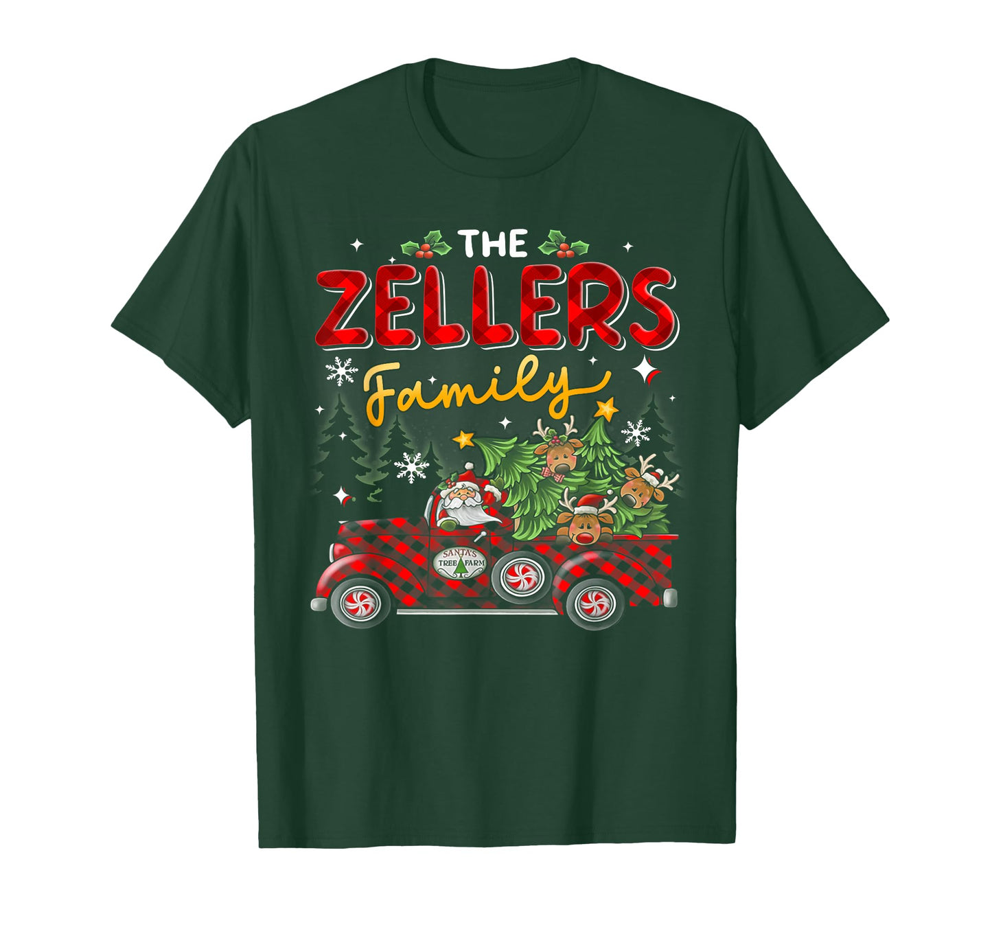 The Zellers Family Christmas Matching Pajamas Group Gift T-Shirt