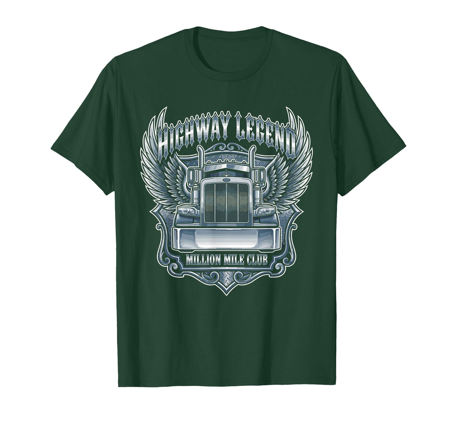 Million Mile Club Highway Legend Semi Truck Driver Trucker T-Shirt