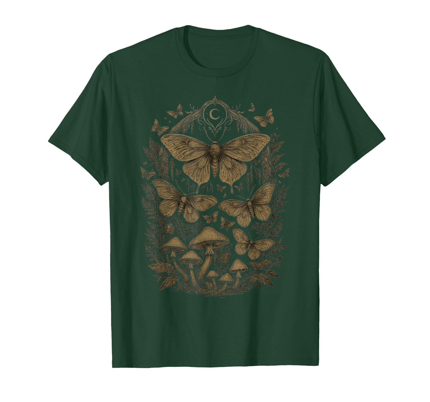 Cute Fairycore Floral Moth Aesthetic Girls Women Graphic T-Shirt