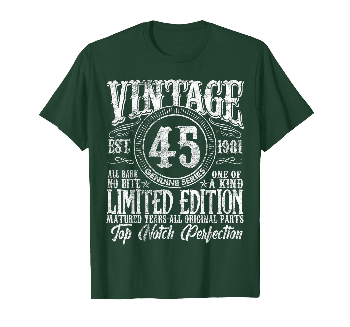 45 Year Old Gifts Vintage 1981 Limited Edition 45th Birthday T-Shirt