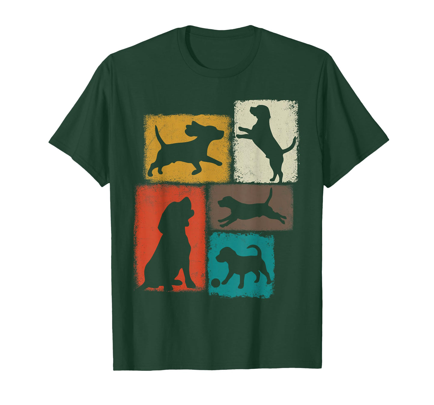 Beagle Dad Mom Vintage Collage Dog Lover T-Shirt