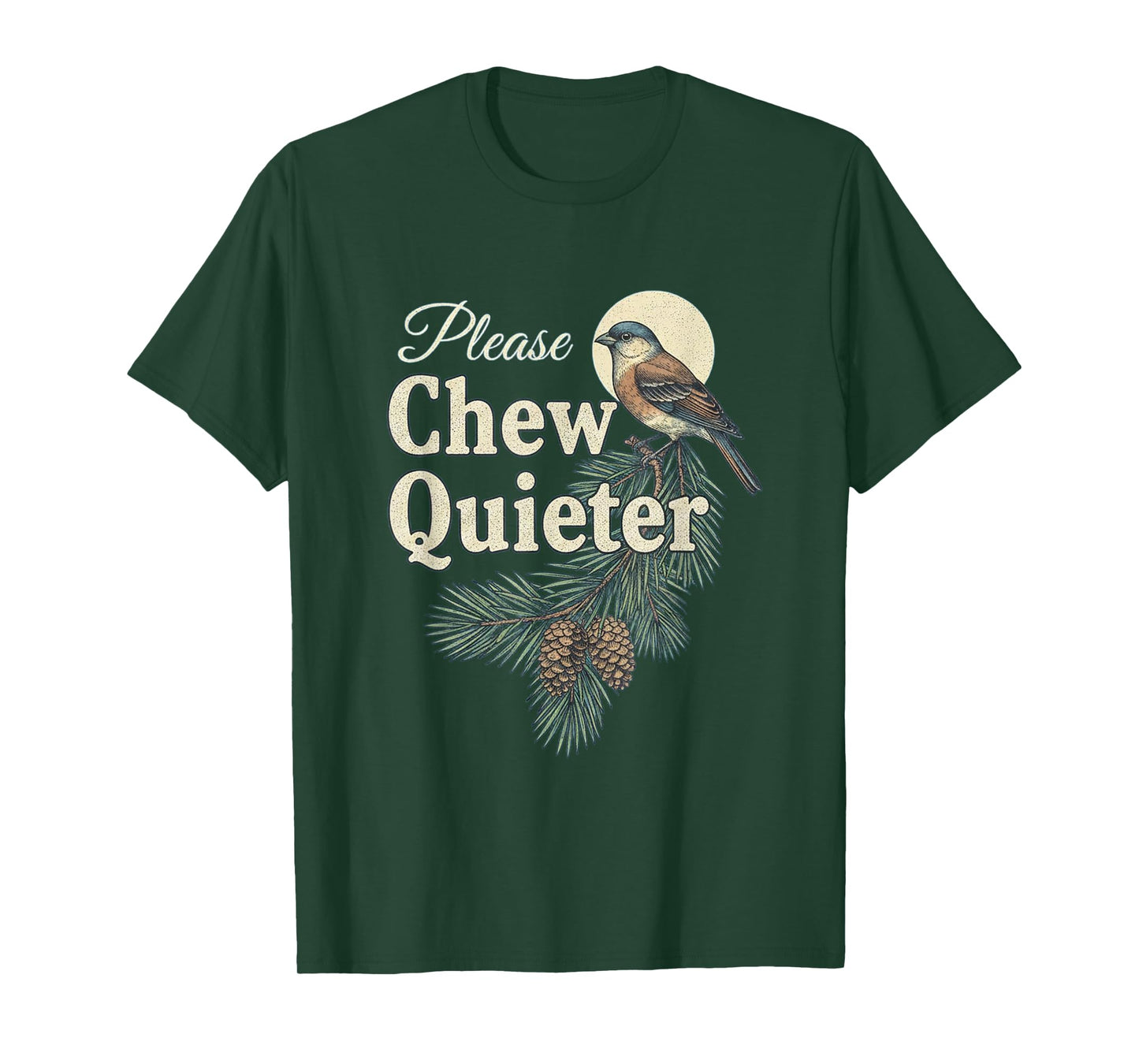 Please Chew Quieter Christmas Funny Novelty T-Shirt