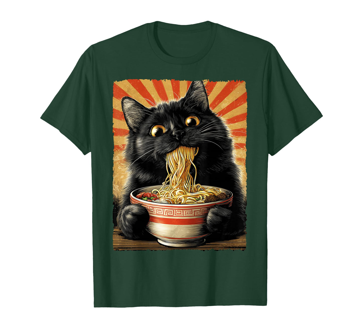 Funny Ramen Cat Noodle Lovers Anime Otaku T-Shirt