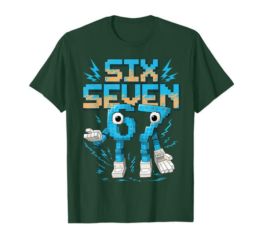 Meme 67 Six Seven 6 7 Italian Brainrot for Men Women Kids T-Shirt