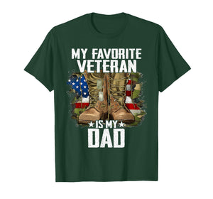 My Favorite Veteran is My Dad Father Veterans Day Thank You T-Shirt