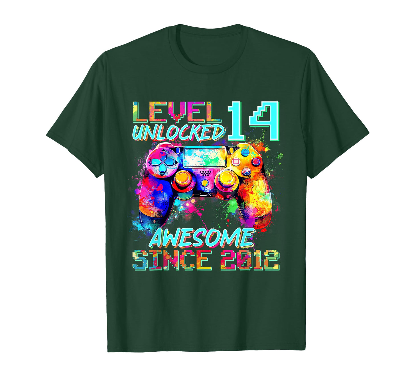 Level 14 Unlocked Awesome 2012 14th Birthday Boy Video Gamer T-Shirt