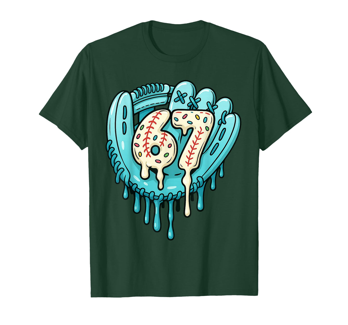 67 Ice Cream Drip Funny Six Seven Baseball T-Shirt
