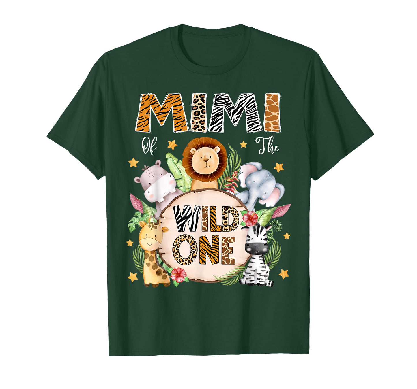Mimi of The Wild One 1St Birthday Kids Safari Jungle T-Shirt