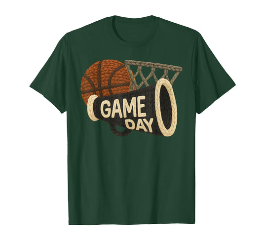 Cute Crochet Game Day Basketball Mom for Girl Women Kids T-Shirt