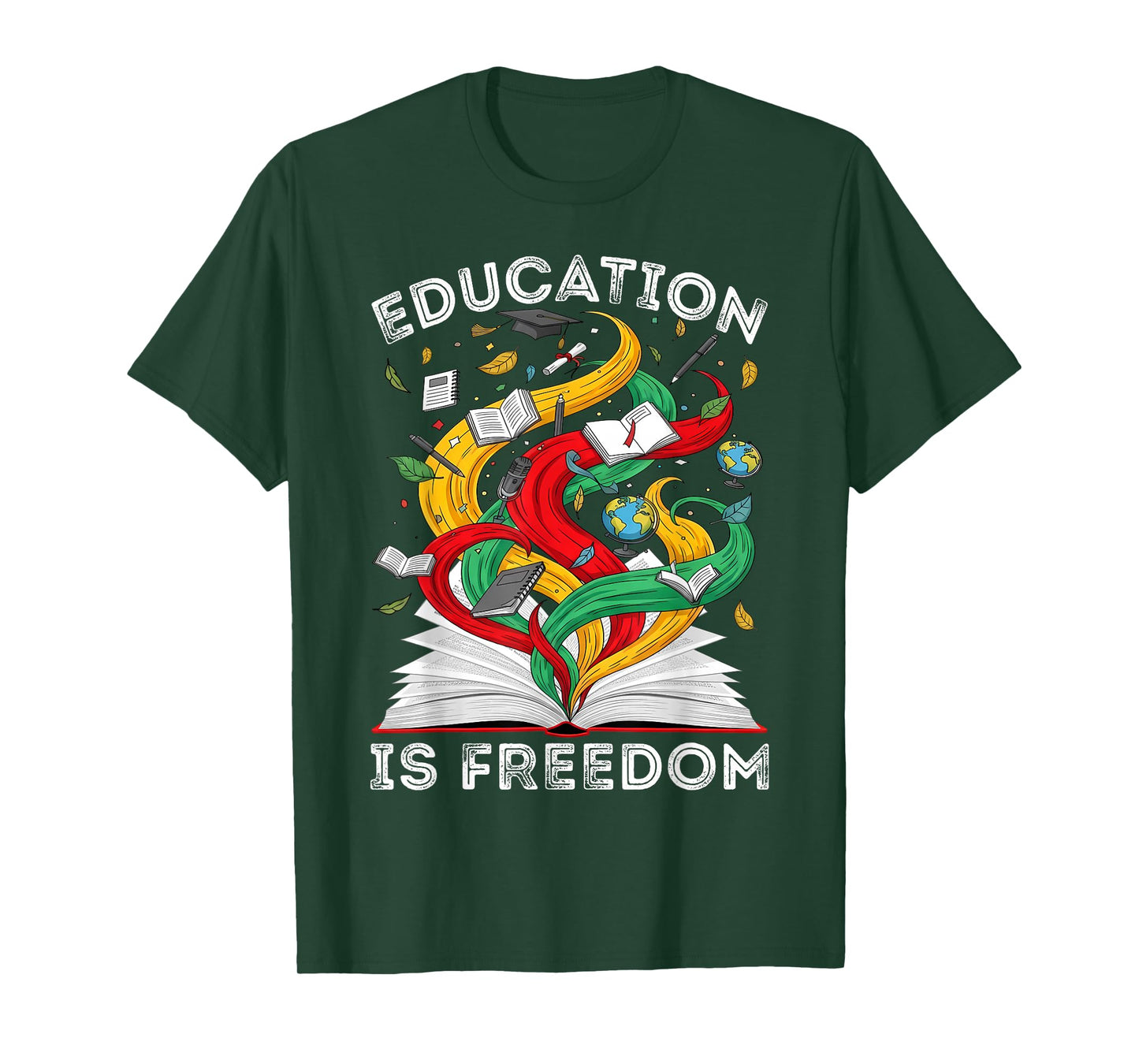 Black History Education is Freedom Teachers Women Men Kids T-Shirt