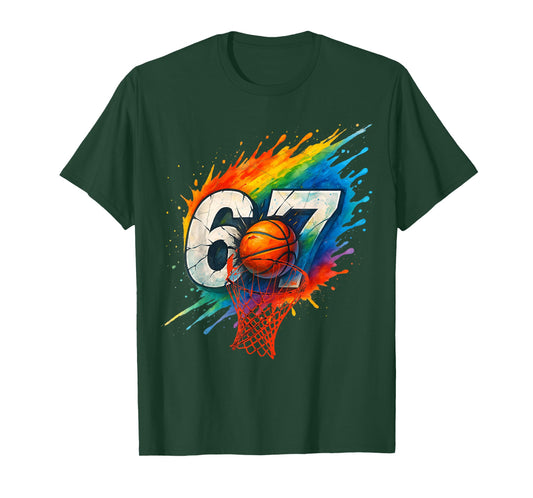 Funny 67 Basketball Six Seven 6 7 Meme 67 T-Shirt