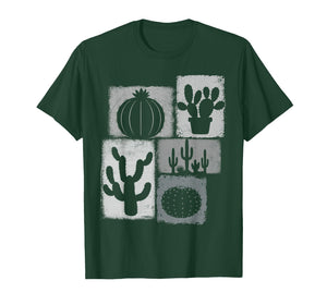 Cactus Vintage Collage Succulent Lover Gardener T-Shirt