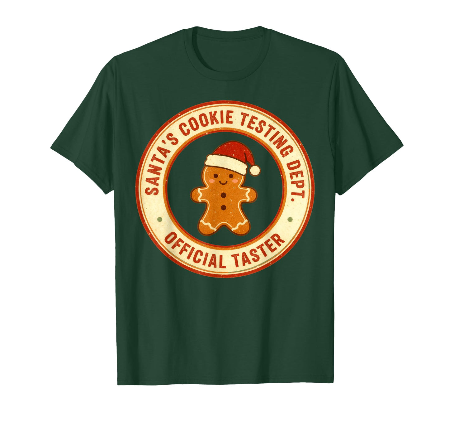 Santa Cookie Testing Department Holiday Baking Fun Christmas T-Shirt