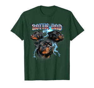 Mens Retro Vintage Black Heavy Metal Band Rottweiler Lover T-Shirt