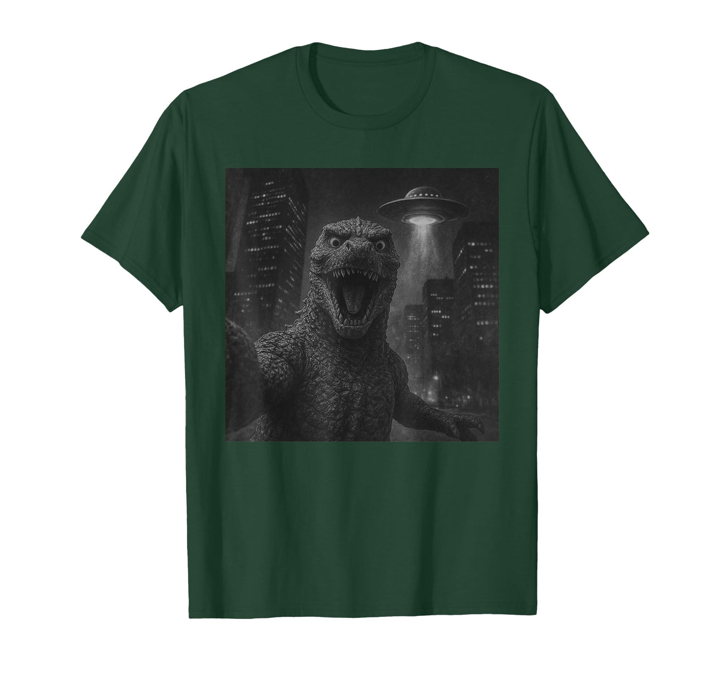 Funny Japanese Kaiju Selfie UFO Alien Meme Men Boys Kids T-Shirt