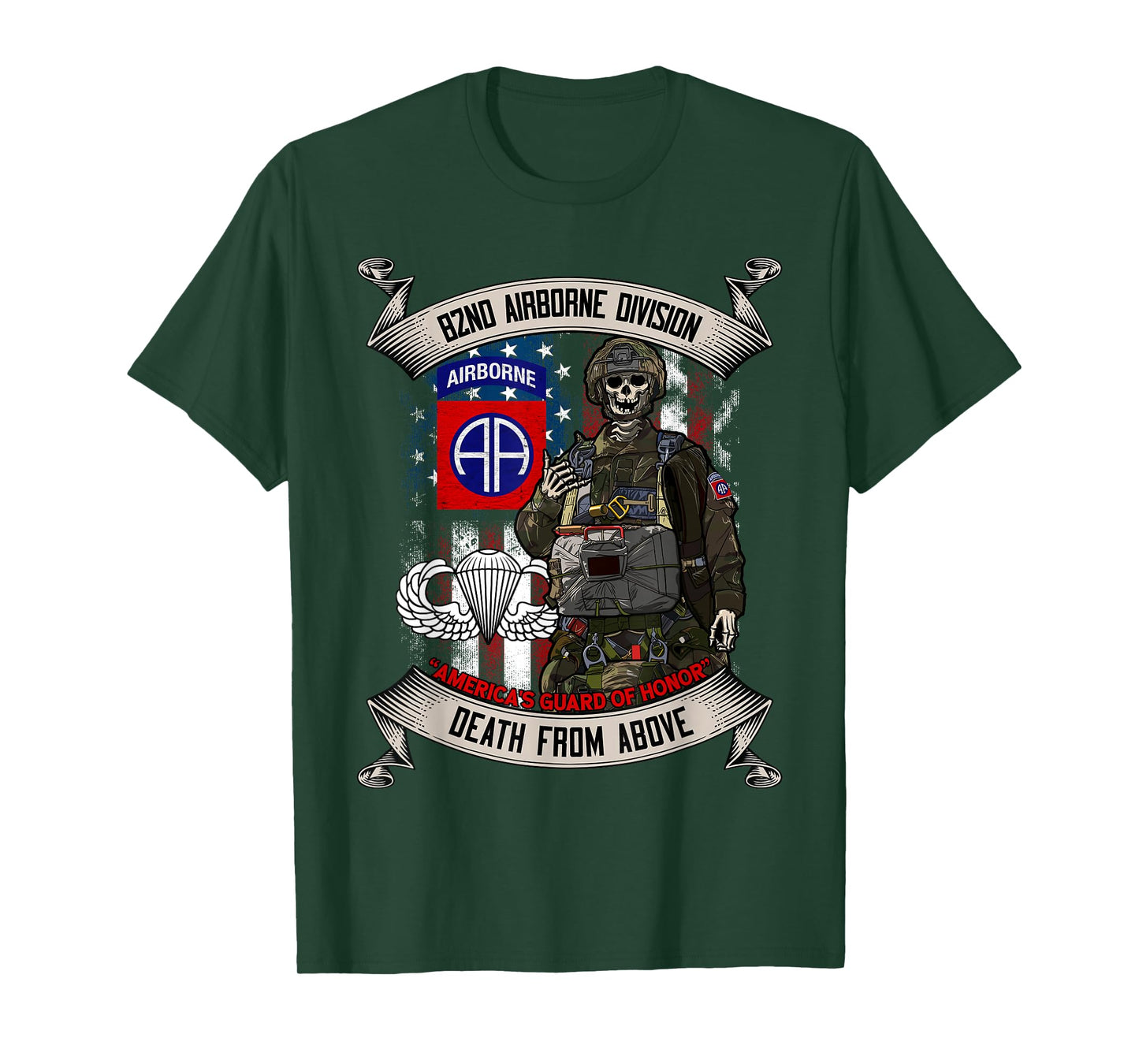 82nd Airborne Division Paratrooper Fort Bragg Jump Wings T-Shirt