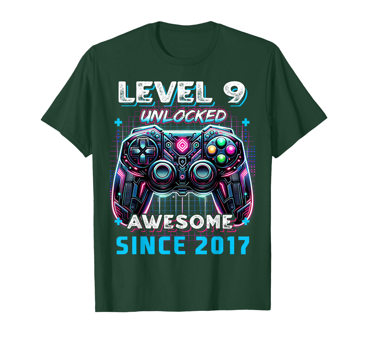 Level 9 Unlocked Birthday Boy Gamer 9th Video Game 2017 T-Shirt