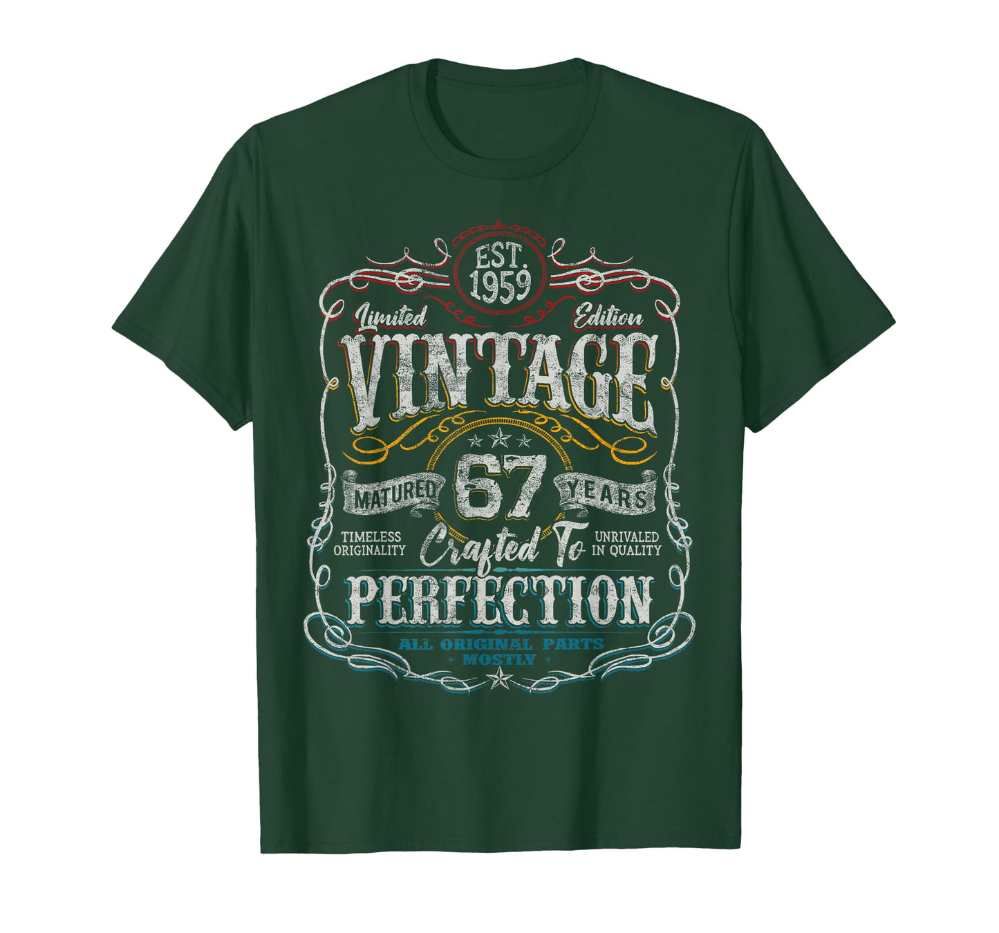 Vintage 1959 Limited Edition Shirt 67 Year Old 67th Birthday T-Shirt