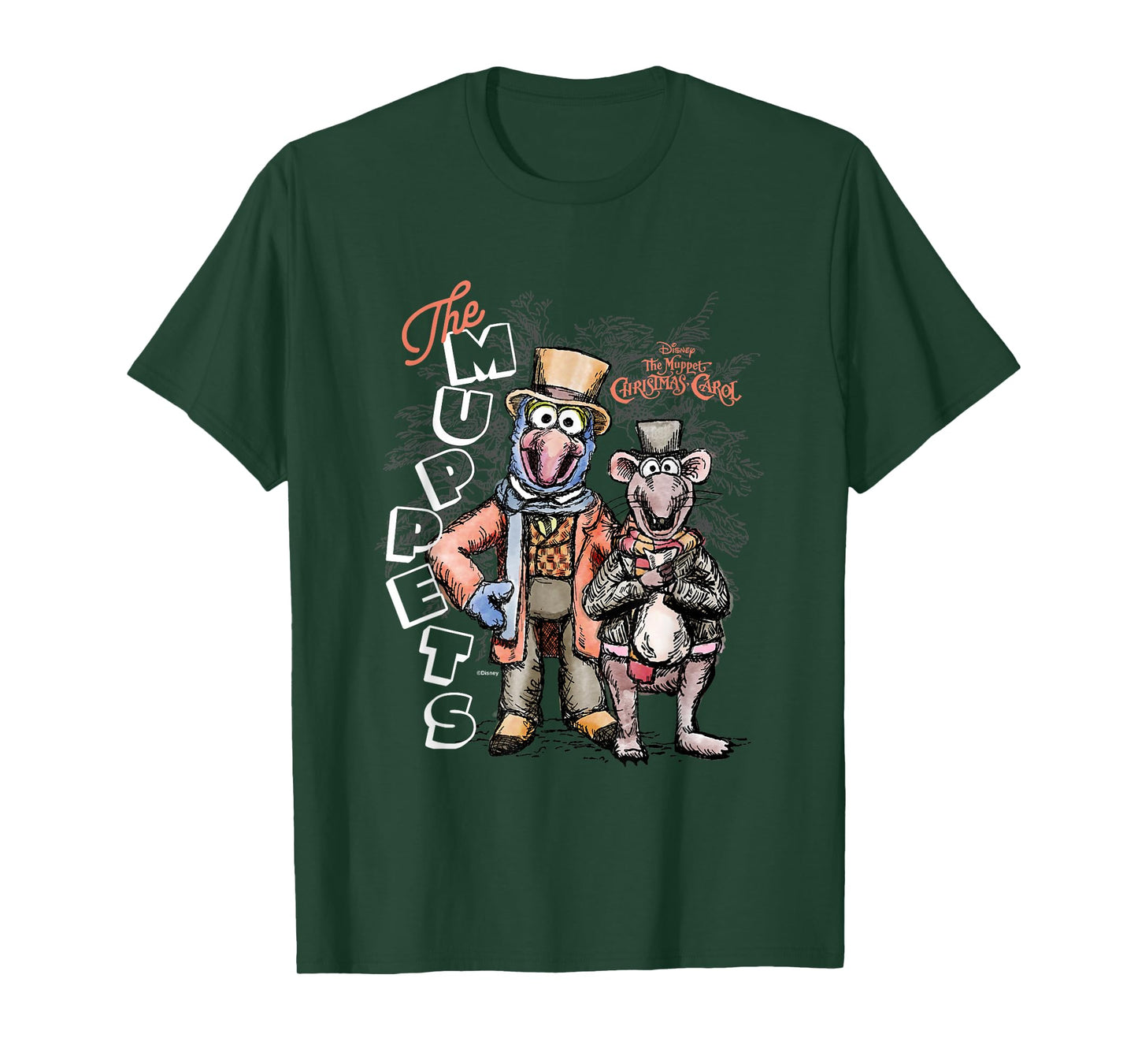 Disney The Muppet Christmas Carol Gonzo Rizzo Sketch T-Shirt