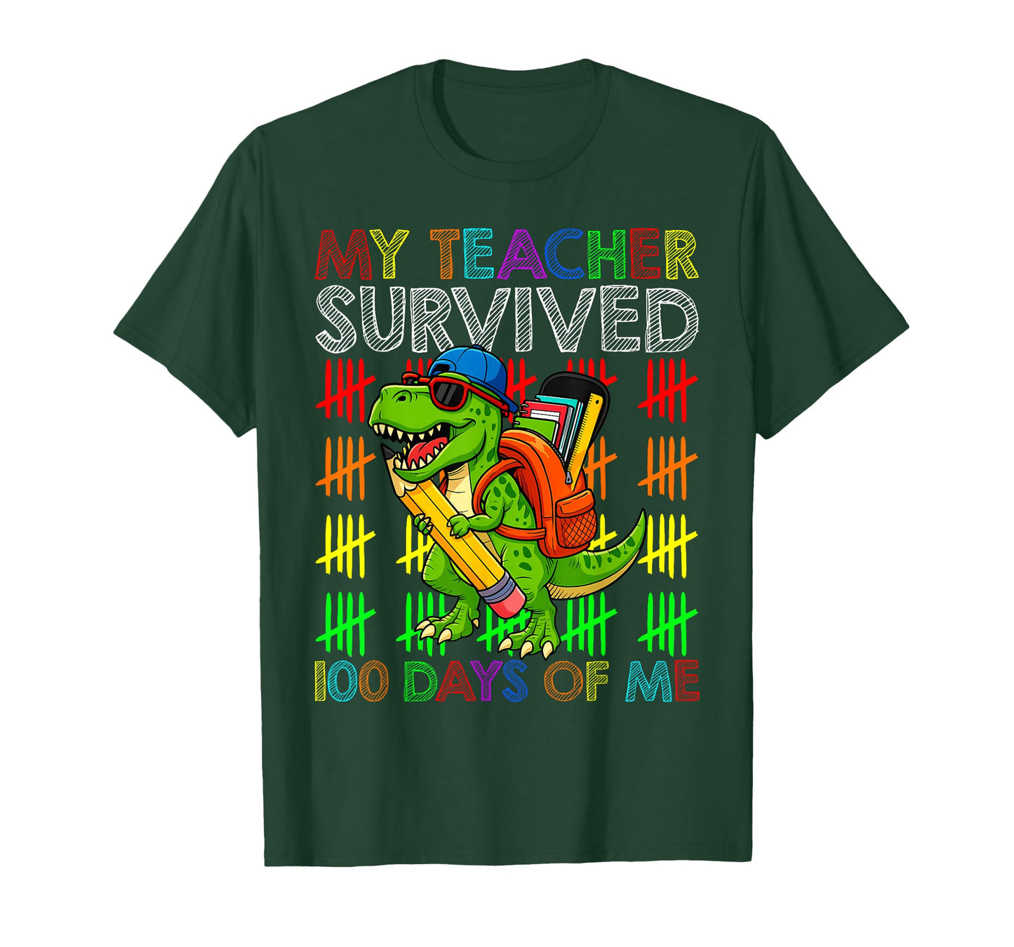 My Teacher Survived 100 Days of Me Funny 100 Days of School T-Shirt