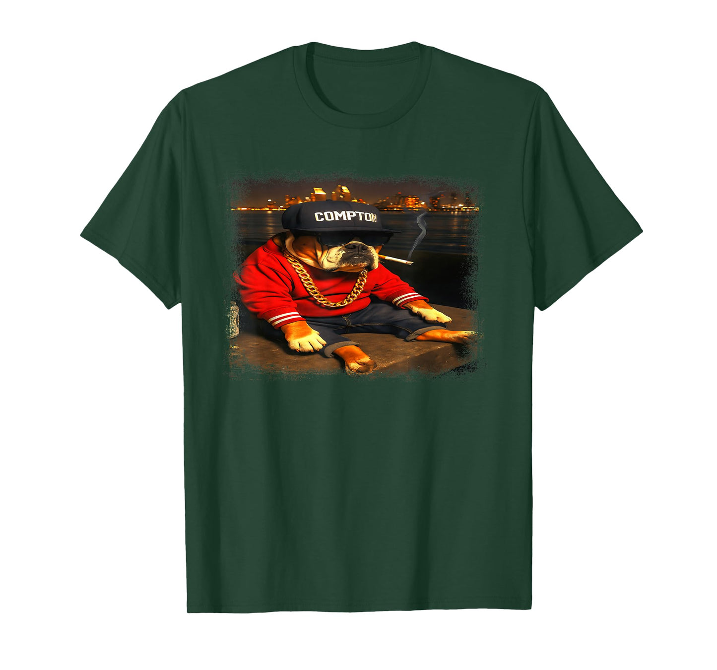 Funny Smoking Dog Cigarette gen z Meme Lover Men Women T-Shirt