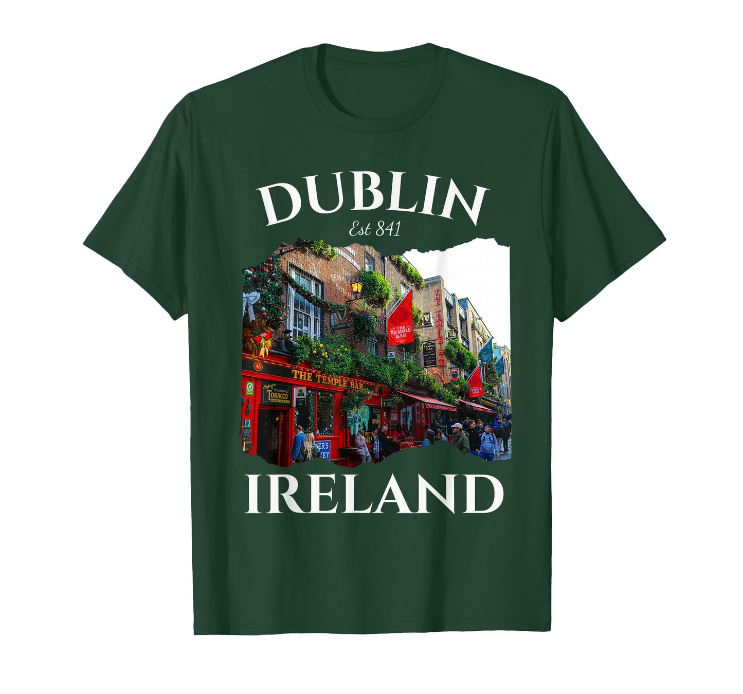 Dublin Ireland Souvenir Men Temple Bar Tourist Area Dads T-Shirt
