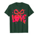 Valentine's Day Love Preppy Coquette Bow XOXO Hearts T-Shirt