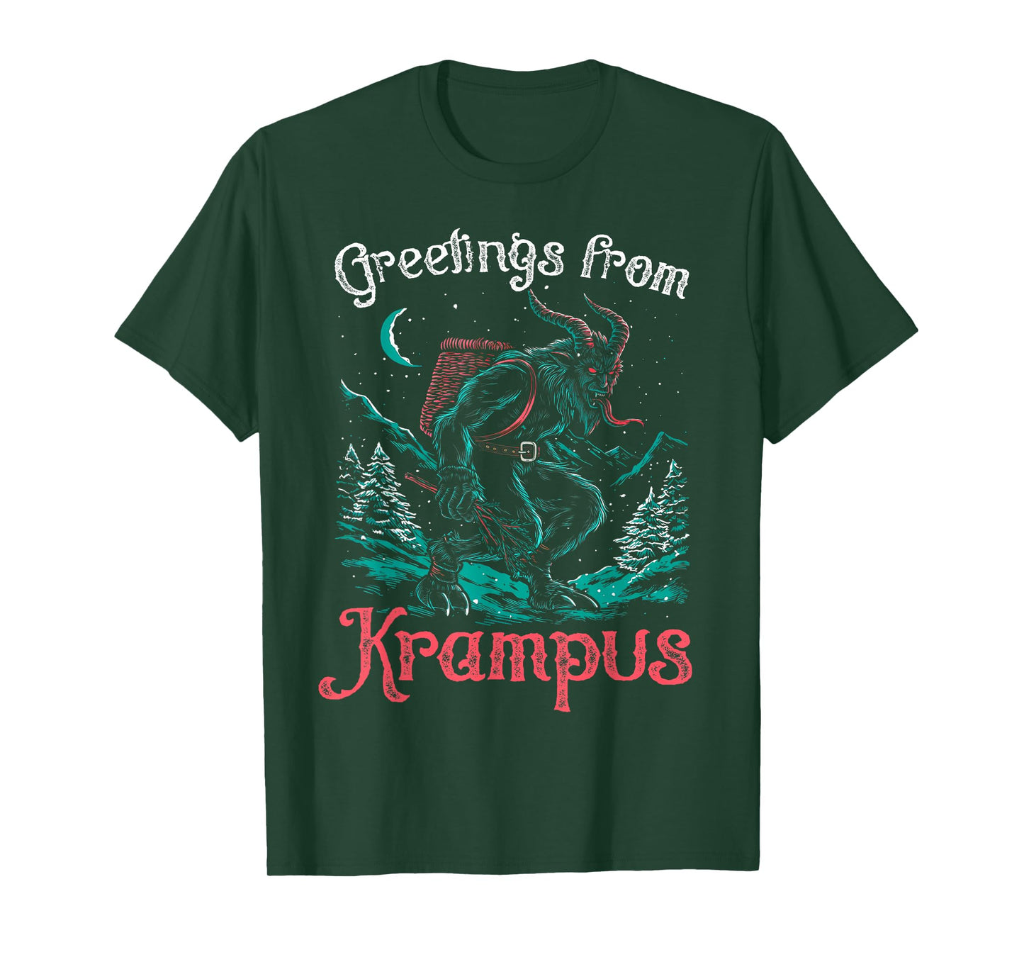 Christmas Greetings from Gruss Vom Krampus Festive Horror T-Shirt