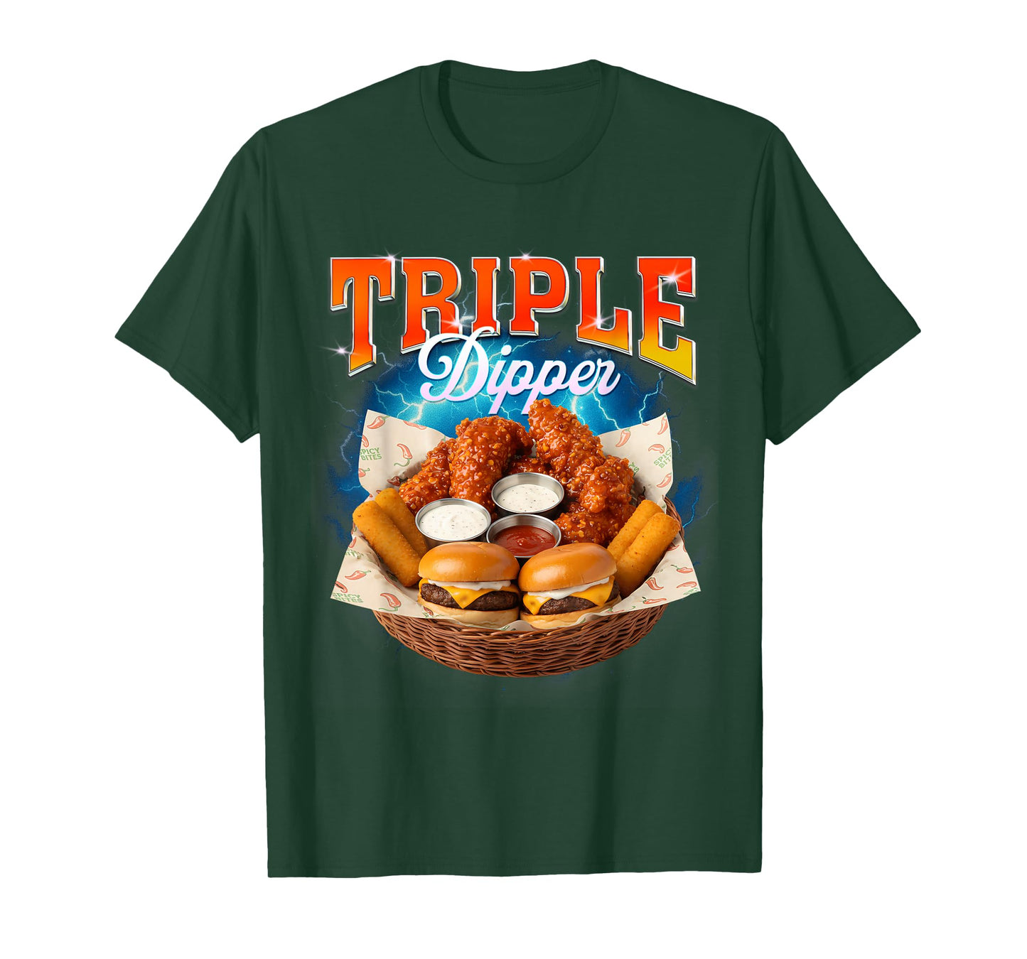 Fast Food Hamburger Chicken Nugget Foodie Triple A Dipper T-Shirt