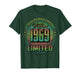 Vintage 1969 Limited Edition Shirt 57 Year Old 57th Birthday T-Shirt