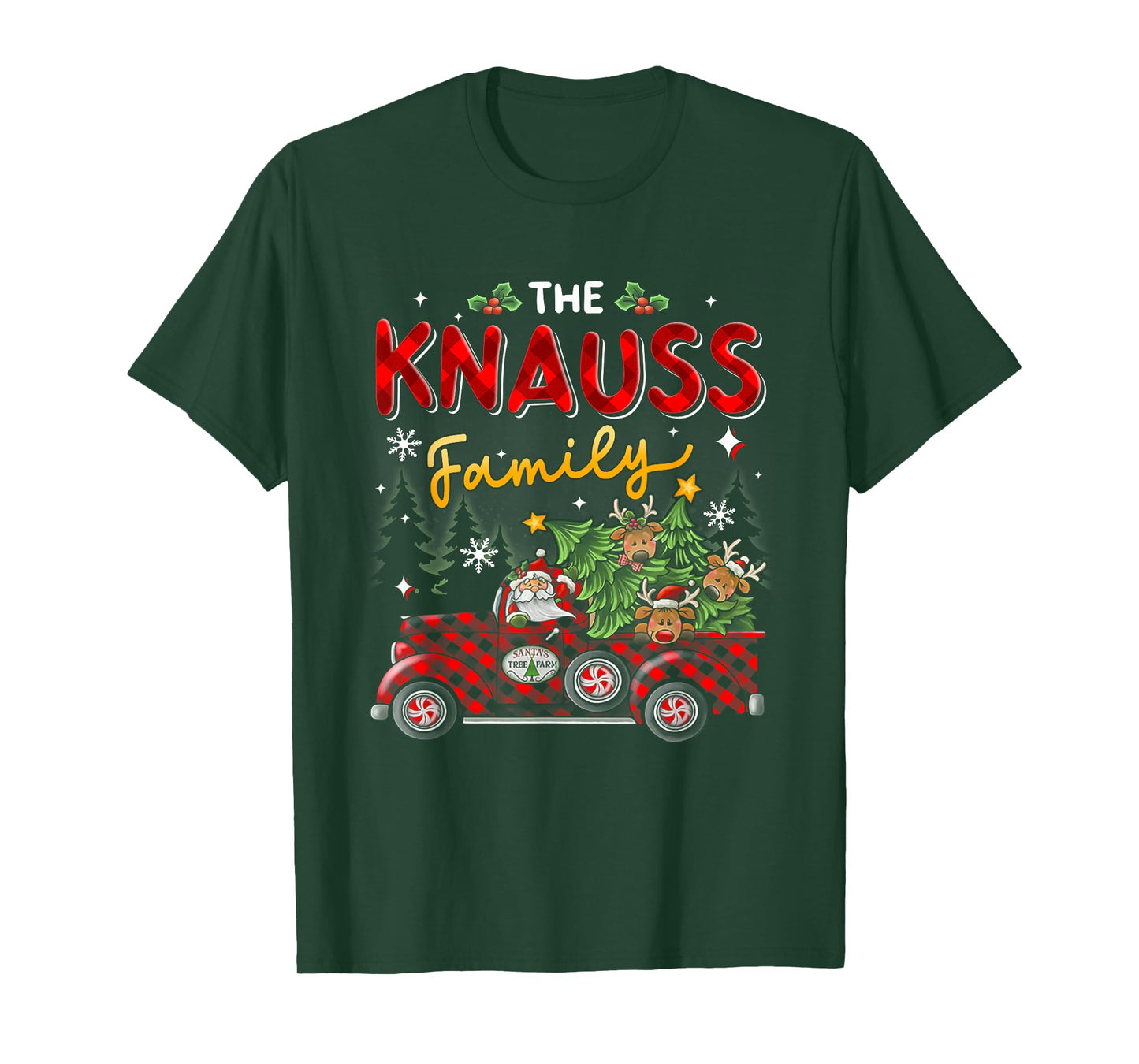 The Knauss Family Christmas Matching Pajamas Group Gift T-Shirt